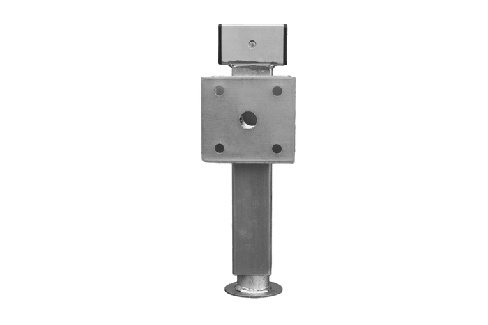 UNITRAILER D-110.000.049 Soporte de manivela extensible para remolque de plataforma plana de 1300 kg, 410-645 mm