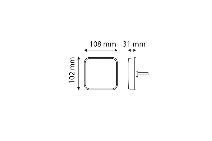 TT TECHNOLOGY TT.12523L+TT.12523P Luces traseras LED 4 funciones izquierda+derecha