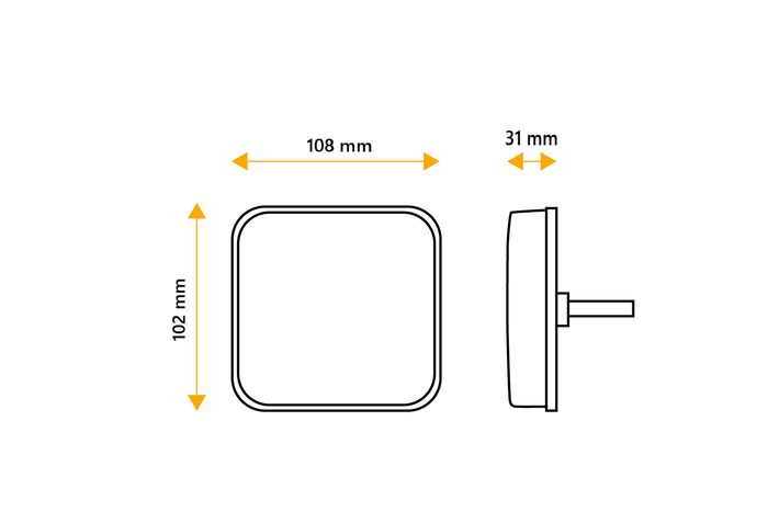 TT TECHNOLOGY TT.12523L Piloto trasero LED, 4 funciones, izquierdo