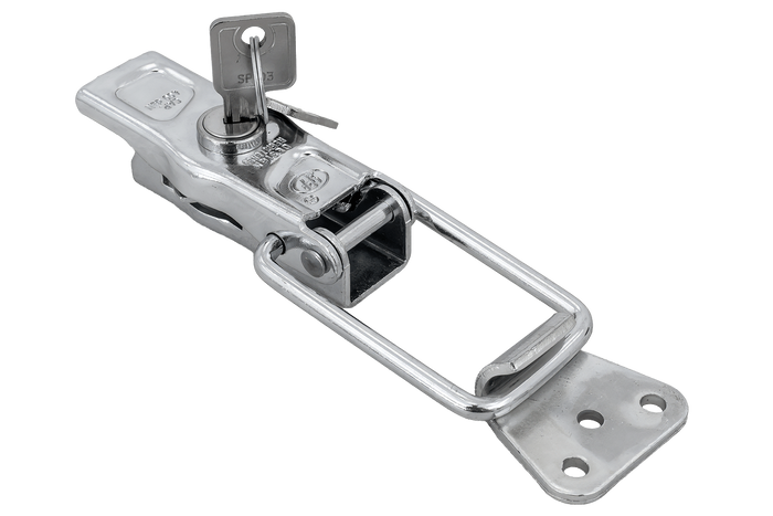 Enganche lateral con fijación STEELPRESS ZB-13A+Z-11A, cierre lateral de remolque completo con llave