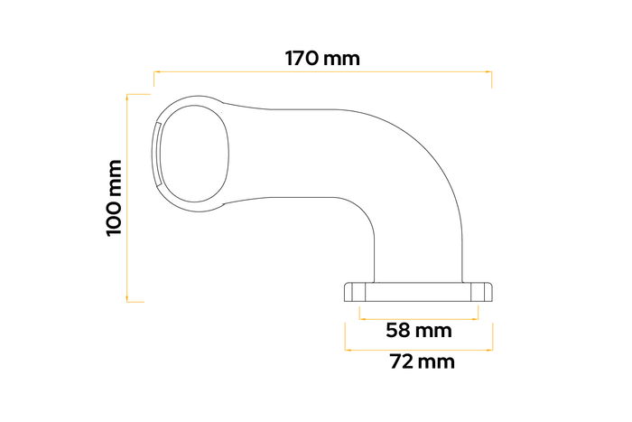 Lámpara de posición derecha ASPÖCK SUPERPOINT II sobre brazo de goma