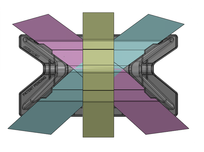 Esquina protectora para la fijación de correas de transporte PLASTEX KP CROSS Escuadra de sujeción para correas