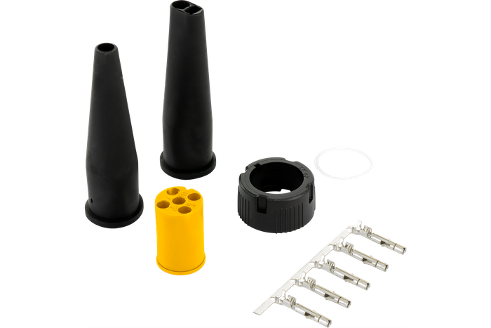 Conector ASPÖCK5-PIN bayoneta para pilotos traseros 12V amarillo