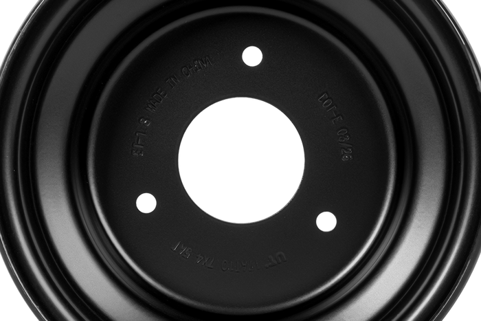 Llanta de acero UNITRAILER negra 4.5ATx7" 3x90 ET:-1.8