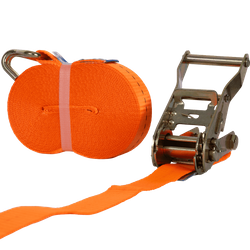 Cinta transportadora UNITRAILER de 10 m/25 mm/1 t de color naranja con tensor