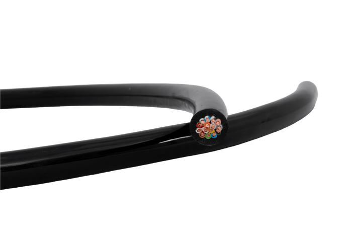 Cable eléctrico HYBSZ QLY-S de quince conductores (12x0,75+3x1) - 1 m