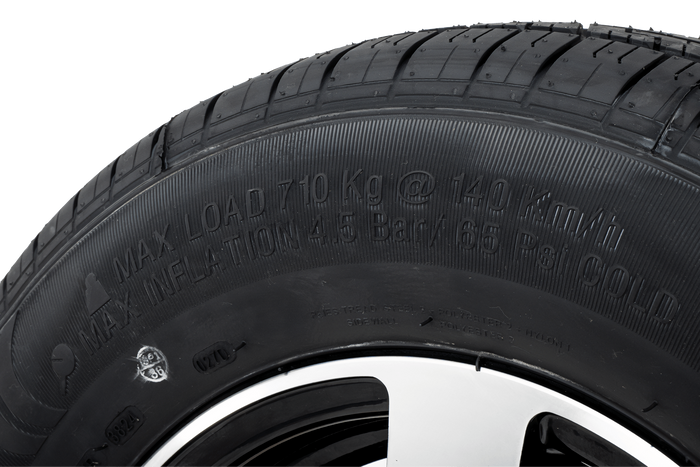 Rueda reforzada para remolque KENDA TIRE 165/80 R13C 96/94N ALU RIM STARCO pulido 5Jx13"H2 5x112 ET:30