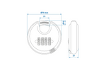 Candado redondo con cerradura de combinación ProPlus 341317, candado con grillete y código de 70 mm