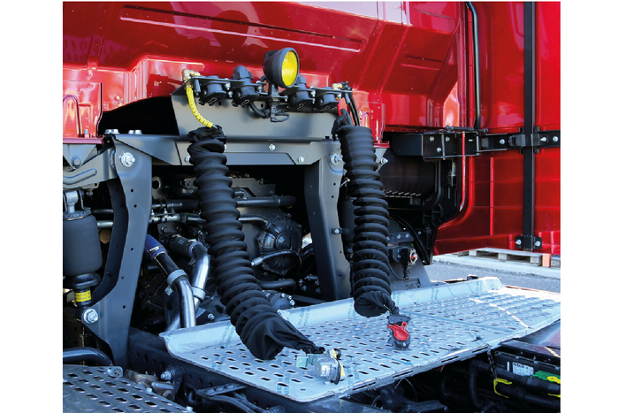 Funda para cable en espiral LAMPA Truck-Tights 97172, funda flexible azul, 220 cm de diámetro, 11 cm.