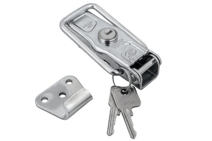 Enganche lateral con fijación STEELPRESS ZB-13A+Z-11A, cierre lateral de remolque completo con llave