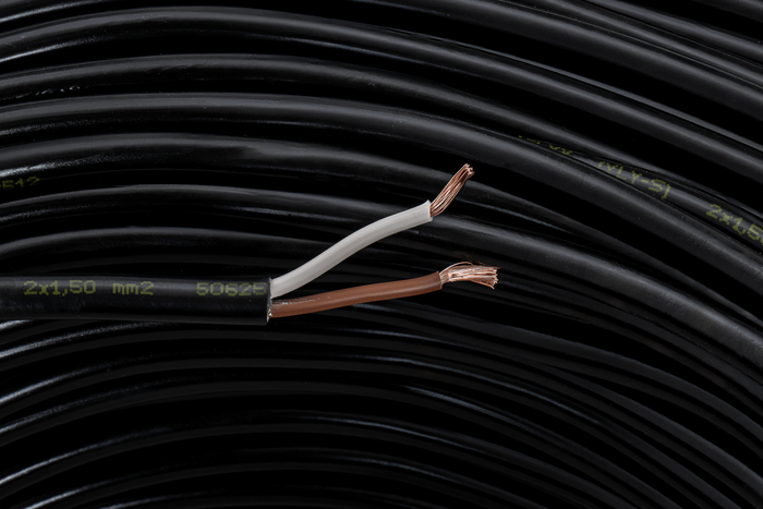 Cable eléctrico HYBSZ YLY-S 2x1,5 de dos núcleos - 1 m