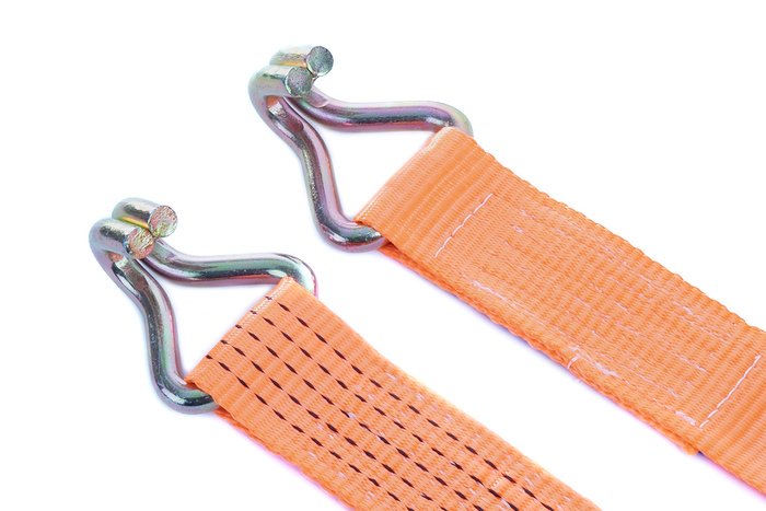 Cinta transportadora UNITRAILER de 4 m/50 mm/5 t de color naranja con tensor