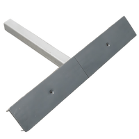 Soporte lateral plano OUTLET UNITRAILER, 59 cm de largo, 40 cm de alto, para remolque de barco, GRIS