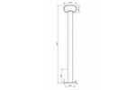Soporte fijo UNITRAILER para remolque de plataforma plana de 150 kg, 48 mm, 685 mm
