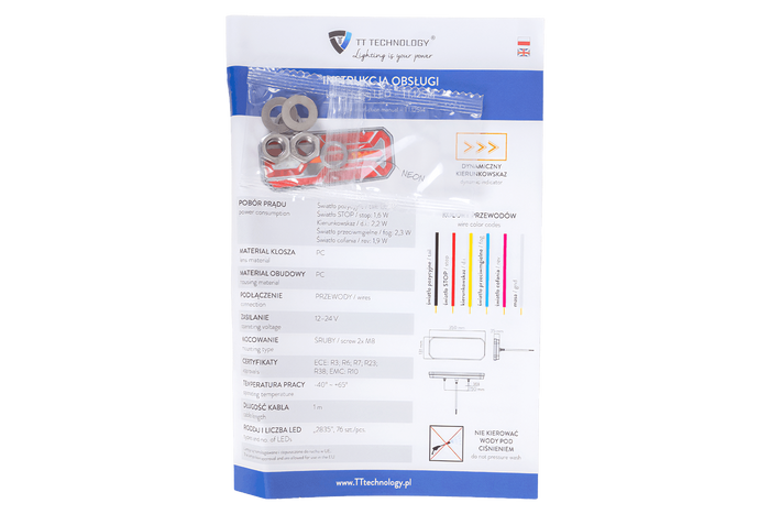 Luz trasera LED TT Technology TT.12514, 5 funciones, universal