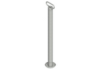 Soporte fijo con tubo corrugado KNOTT 6D6585.001 para remolque de 800 kg, 48 mm, 705 mm