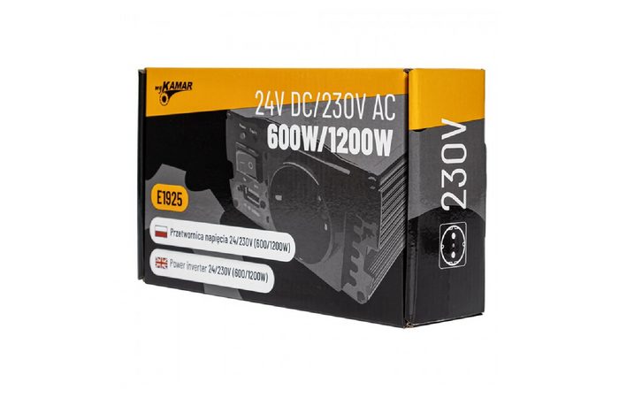 Convertidor de voltaje 24V/230V (600/1200W) KAMAR E1925
