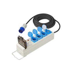 Cable alargador CEE para camping con divisor ProPlus 373583DE, cable de 10 m, 3 tomas Schuko, 2 puertos USB.