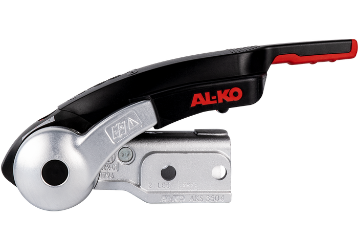 Enganche de bola AL-KO AKS3504 con estabilizador para remolque de 3500kg con lanza tubular de 60mm con protección antirrobo