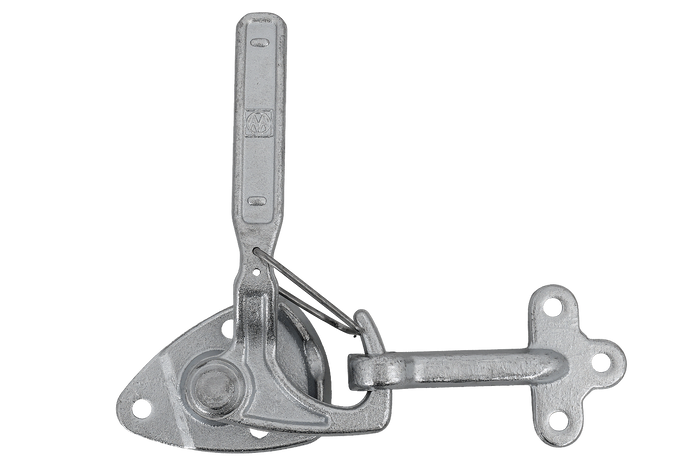 Enganche lateral izquierdo con fijación WINTERHOFF WV 20-L + WVG 20-A, cierre lateral completo del remolque