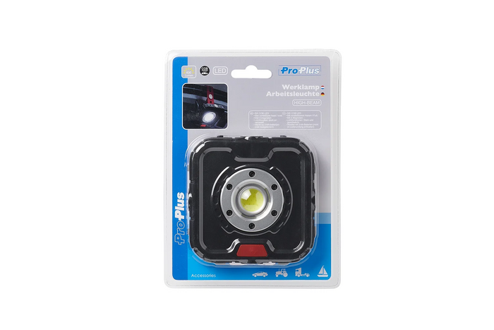 Lámpara de trabajo ProPlus LED de 5W y 400lm, alimentada por batería, con linterna.