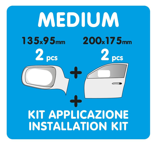 Películas adhesivas para los espejos y ventanas anti lluvia 4 unidades