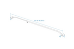 Soporte plano para lona para remolque ProPlus 340918, ajustable de 132 a 204 cm.