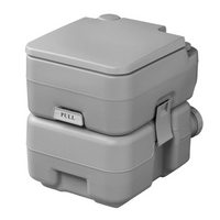 Inodoro portátil para camping ProPlus 370415V01CR, color gris, 10L/20L.