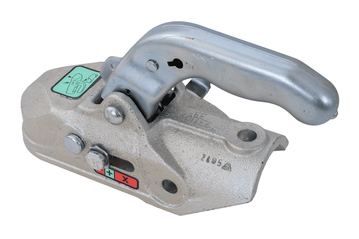 Enganche de bola KNOTT K27-B para remolque de 2700 kg con barra de tiro de tubo de 45 mm, hierro fundido