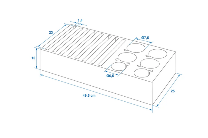ProPlus 761472PMV02 Soporte de espuma para platos de camping, con capacidad para 8 platos y 6 vasos.