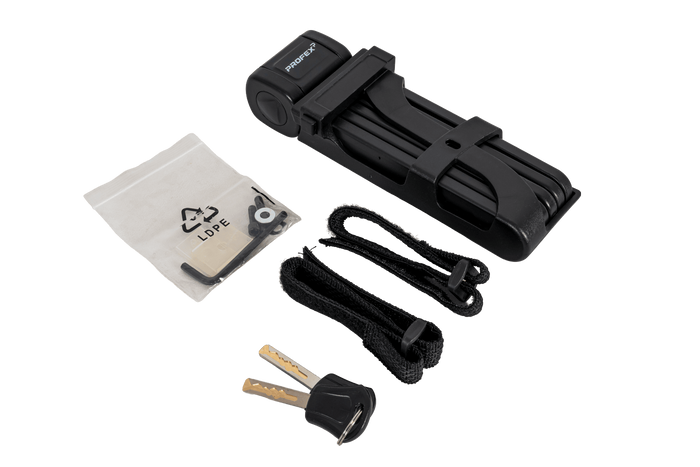 Candado plegable para bicicleta de 85 cm con asa PROFEX 81640