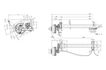 Eje con freno KNOTT VGB15MV para remolque/portacargas 1550 kg 1616 mm 2110 mm 5x112