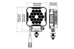 Luz de trabajo LED TruckLED L0173 18 LED 2800 lm conector DT