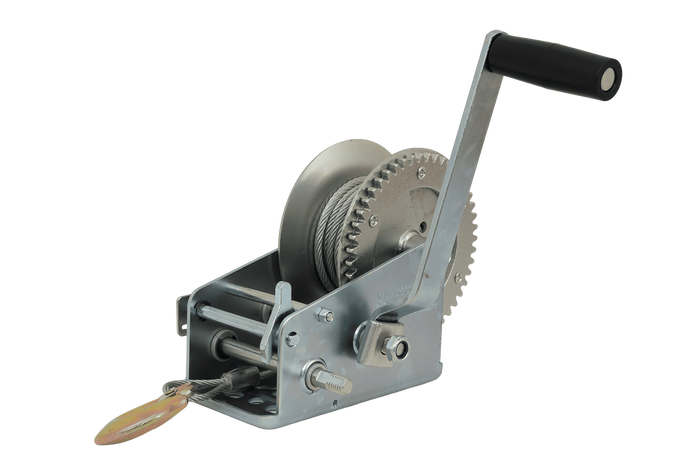 Cabrestante manual KNOTT 6X0017.008 para remolque de 900 kg con cable de acero