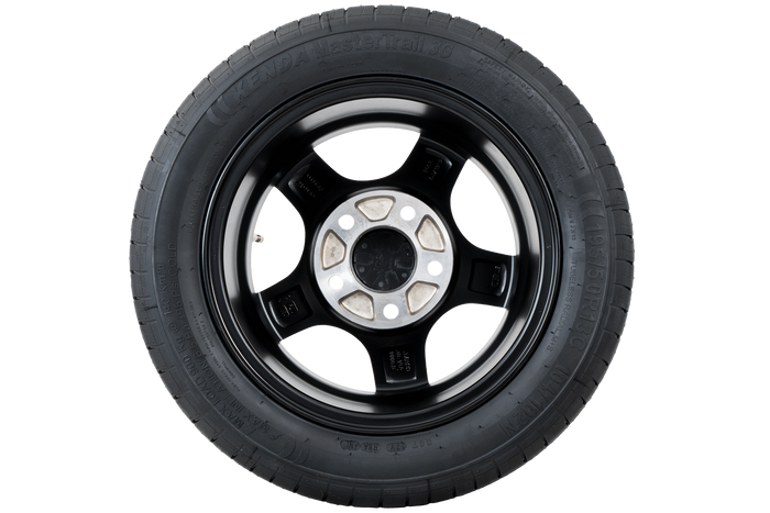 Rueda de remolque reforzada KENDA TIRE 195/50 R13C 104/102N LLANTA DE ALUMINIO STARCO negra 6Jx13"H2 5x112 ET:30