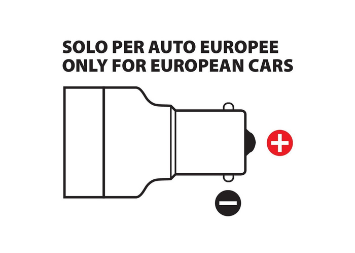 Bombilla de luz de marcha atrás con señal 12 voltios 10 watt BIP-LITE P21W BA15