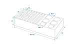 ProPlus 761472PMV02 Soporte de espuma para platos de camping, con capacidad para 8 platos y 6 vasos.