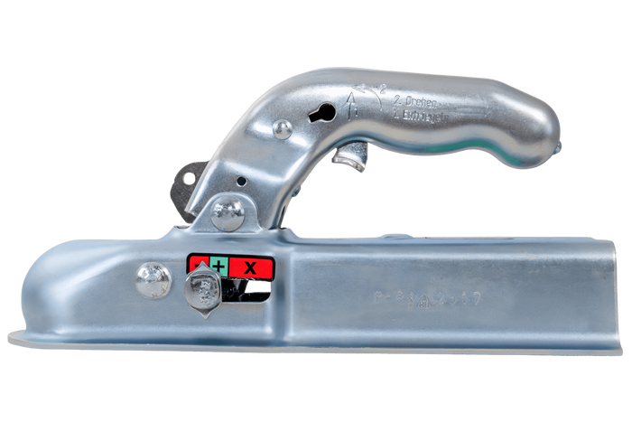 Enganche de bola KNOTT K7.5-M para remolque de 750 kg con barra de tiro cuadrada de 70 mm