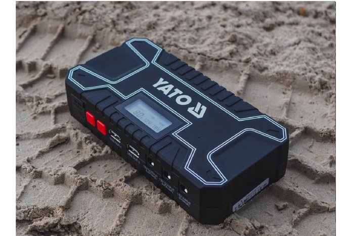 Banco de energía YATO YT-83082 de 12000 mAh con pantalla LCD