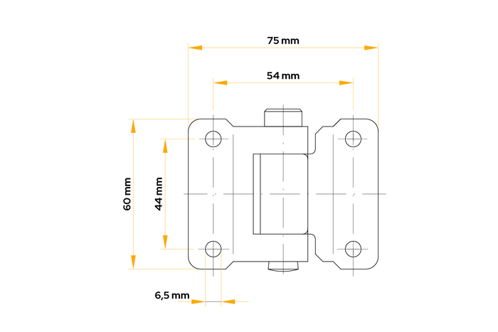 Bisagra lateral de remolque WINTERHOFF BSCH 30-3 para montaje lateral de remolque