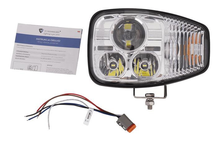 Lampy przednie TT Technology TT.16610-L+TT.16610-P LED 3 funkcje 21xLED 4450lm lewa+prawa do JCB/Cat/Manitou/Volvo/Terex