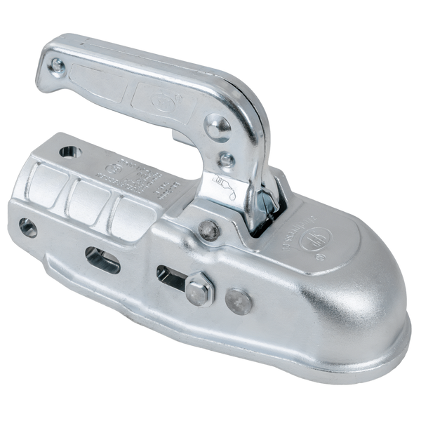 Enganche de bola STEELPRESS BC-3000C-00-00+Z2 para remolque de 3000 kg con barra de tiro de tubo de 35-50 mm, fundición gris