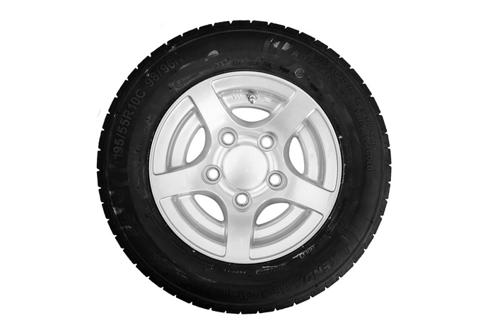 Rueda reforzada para remolque KENDA TIRE 195/55 R10C 98/96N ALU STARCO RIM 6Jx10&quot;H2 5x112 ET:-4