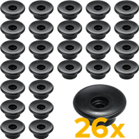 Rodillos laterales para remolque TULPLAST para fijar cubiertas, redes y lonas, juego de 26