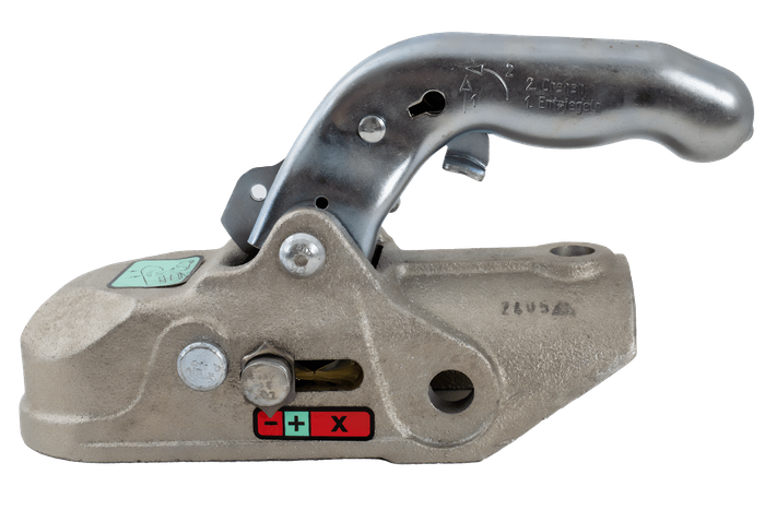 Enganche de bola KNOTT K27-A para remolque de 2700 kg con barra de tiro tubular de 50 mm, hierro fundido