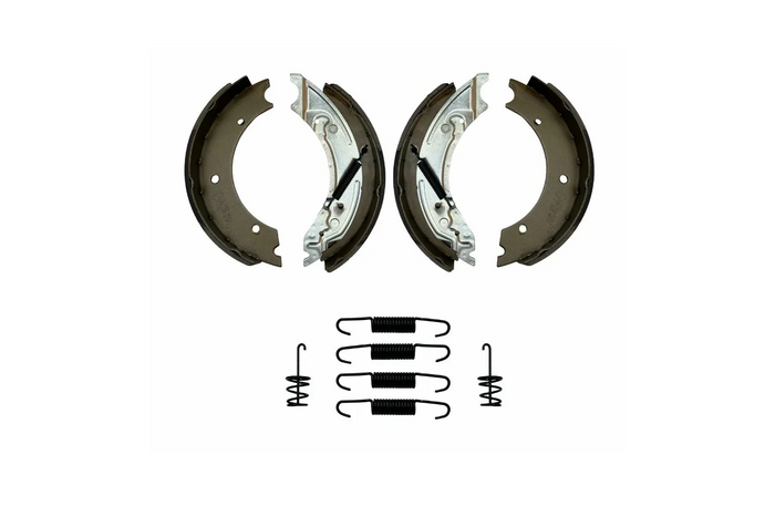 Zapatas de freno 250x40 para ejes con freno KNOTT 25-2025. Alfombrilla trasera completa.