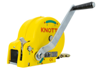 Cabrestante KNOTT 450 KG con cinta carcasa amarilla