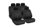 Juego de fundas para asientos de coche LAMPA Rapid, color negro/gris, para asientos delanteros y traseros