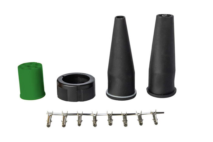 Juego: 2 conectores ASPÖCK de bayoneta de 8 pines para luces traseras 12V