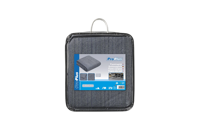 Alfombrilla ProPlus 361770V07 de moqueta gris para toldo de caravana/tienda de campaña, 3x4 m